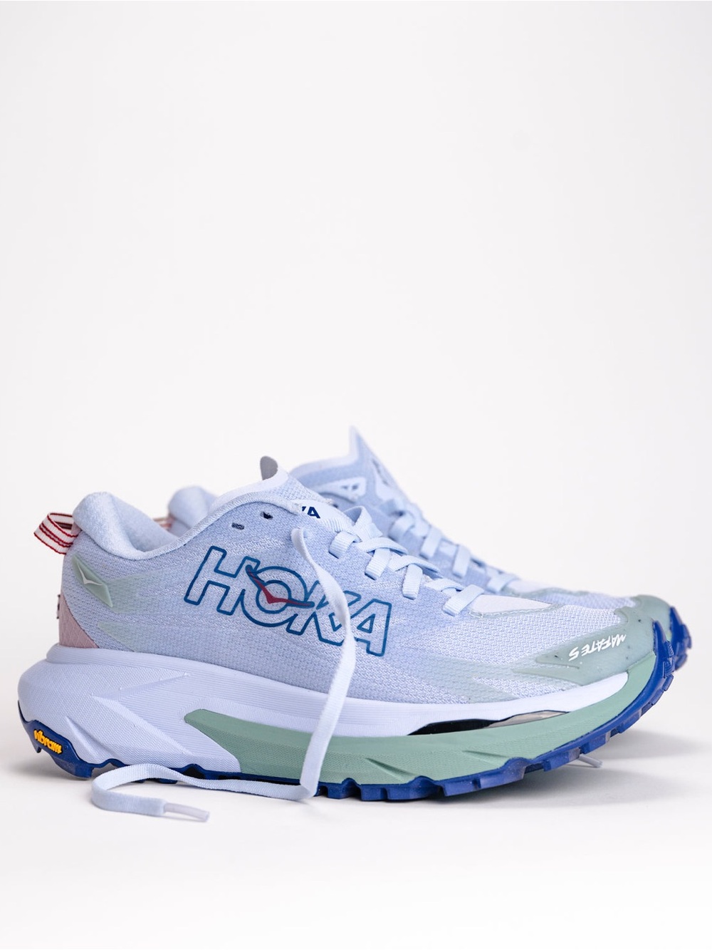 Hoka Mafate 5 Sneakers in Ambient Blue / Rosemary NWOB